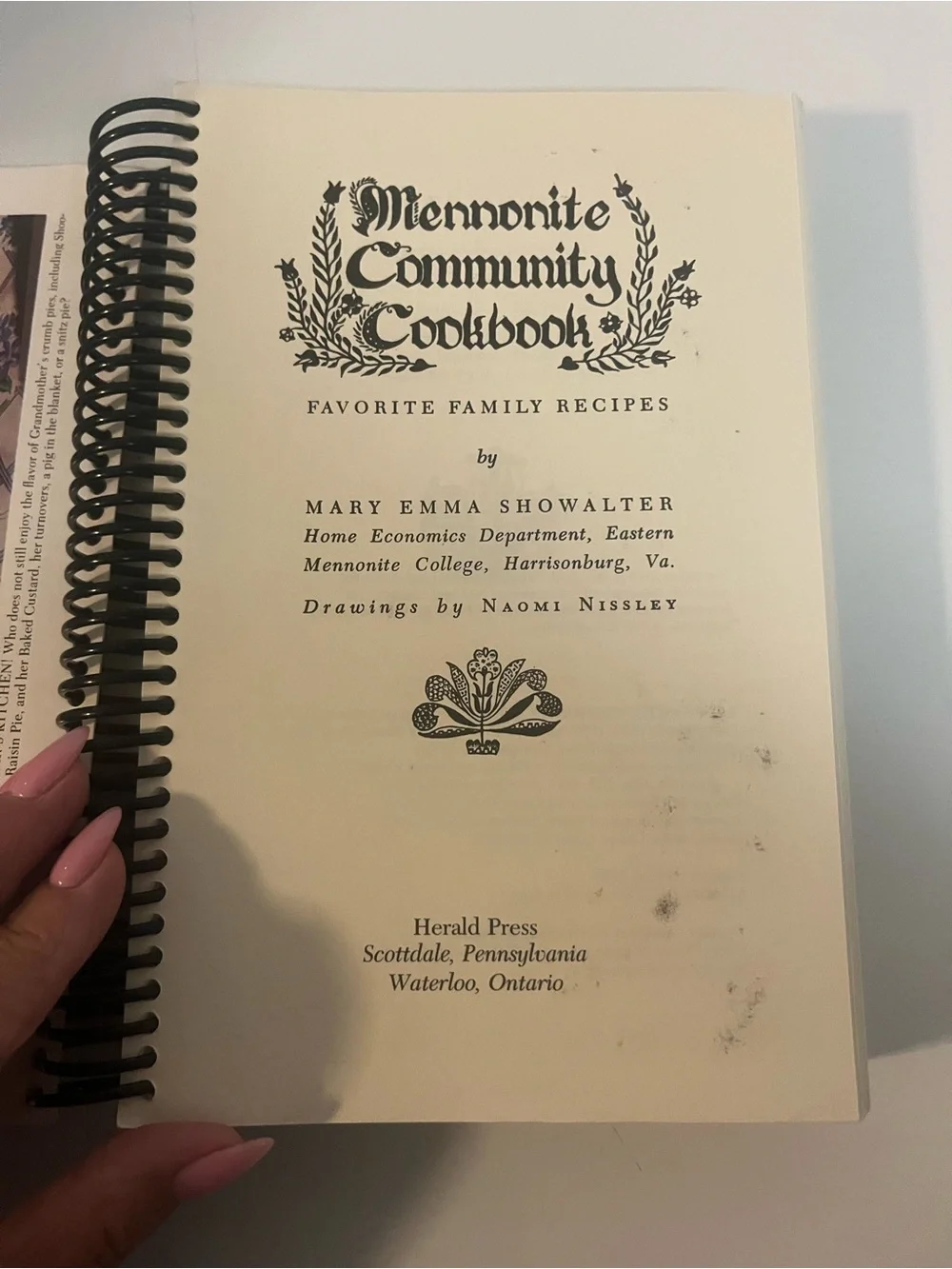 Mennonite Community Cookbook Spiral Edition Mary Emma Showalter 1999 Cookbook